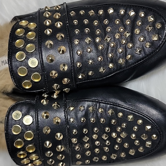 Steve Madden Jordan Black Studded Slides Mules Women’s Size 8M - Picture 13 of 14